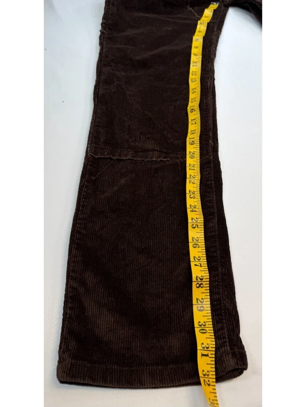 Reason Men's Pants Straight Leg Corduroy Mid Rise Solid Flat Front Size 32 Brown